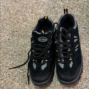 Nevada Men's Black Athletic Shoes with Yellow Trim